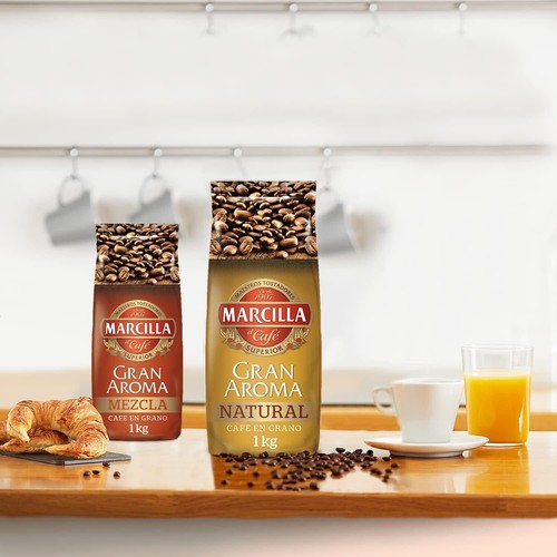 SALE! New Marcilla Natural Coffee Beans 1 kg - Imagen 4 de 5