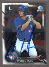 2016 Bowman CHROME BDC 88 J.B. Woodman  BLUE JAYS SIGNED AUTOGRAPH AUTO COA