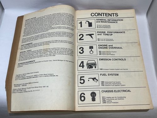 Chilton's Chrysler Front Wheel Drive Vehicles 1981-92 - Picture 5 of 5