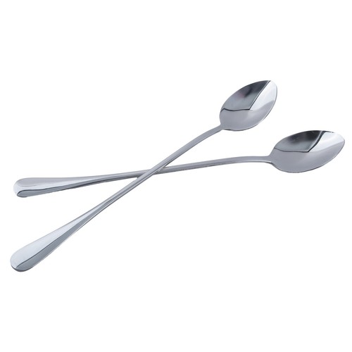 6pcs Cutlery Stainless Steel Spoon For Glass Ice Cream Sundae Coffee Tea 19.5cm - Picture 16 of 24