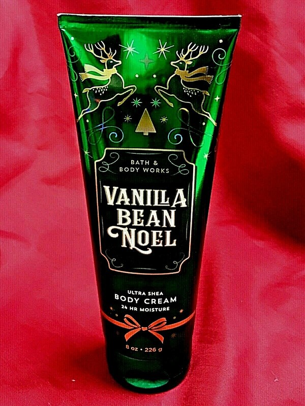 Bath & Body Works Vanilla Bean Noel 24hr Moisture Shea Body Cream 8oz -