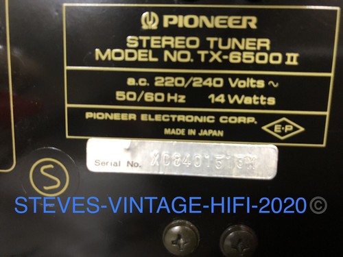 PIONEER TX-6500 II AM/FM STEREO ANALOG RADIO TUNER N/MINT SERVICED L@@K FREE P+P - Picture 16 of 21