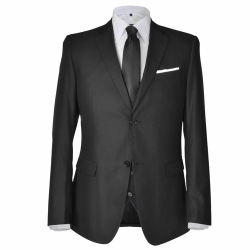 Gilet Pezzi 3 Misura Uomo Business Pantaloni Nero 50 Giacca Vidaxl Completo xq4aUwUz
