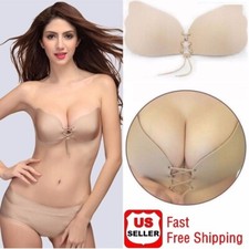 Self-Adhesive Stick Push-Up Silicone Bra Gel Strapless Invisible Backless Bra US