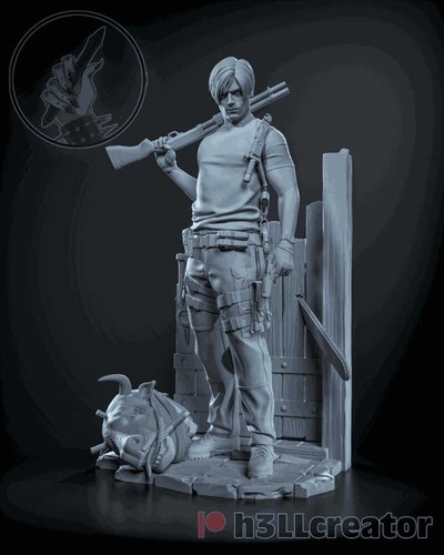 Leon Kennedy - Resident Evil - 3D Printed Resin Figure - Videospiele - unbemalt - Bild 8 von 17