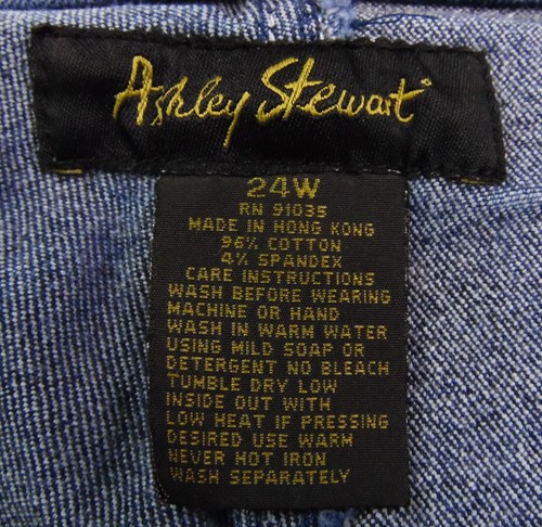 Pantalones cortos de mezclilla para mujer Ashley Stewart de metal lavado oscuro talla 24W A21-47 - Imagen 3 de 6