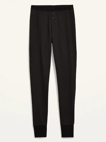 Nuevo con etiquetas Old Navy Paquete de 2 Pijama Tejido Térmico Pantalones Leggings Negros y Rojos Búfalo a Cuadros - Imagen 3 de 12