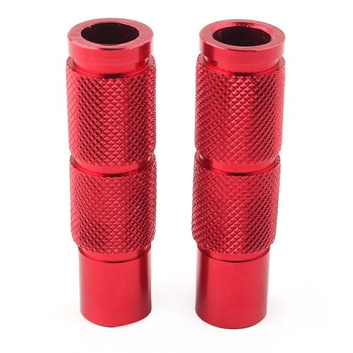 Universal Motorcycle Bike Foot Pegs Footpegs Rear Set Pedals Racing Red - Imagen 3 de 8