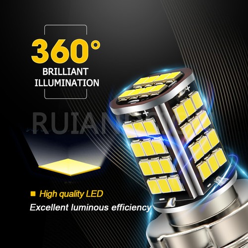 Ruiandsion P26S 2835 56SMD Bombilla Faro Moto Blanco 1000LM DC6V/12V - Imagen 3 de 10