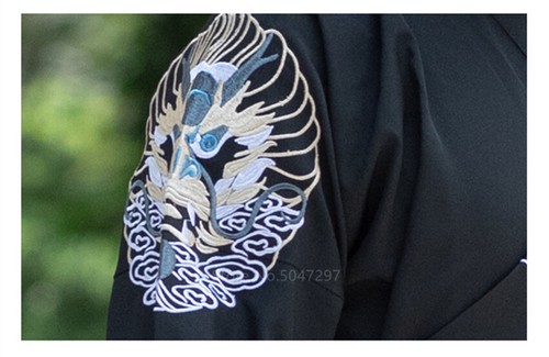 Japanese Style Kimono Men Samurai Costume Tradtional Costume Vintage Party - Picture 10 of 16