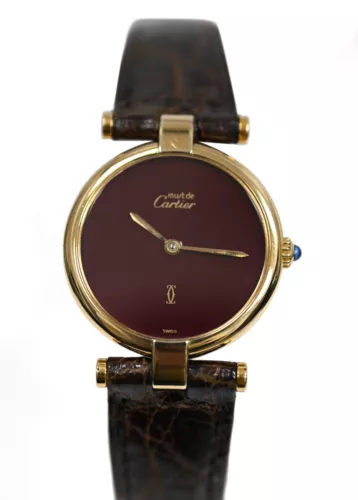 Cartier Paris Must de Vermeil 18130719 18K Gold Electroplated 925 Silver 24MM