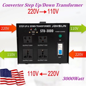 STU 3000 W Watt Step Up Down 110V 220V Voltage Converter Transformer with USB TO