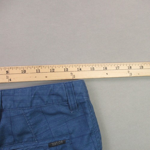 Valor Shorts Boys 28 Blue Lightweight Button Pockets Outdoors Checks - Picture 10 of 15