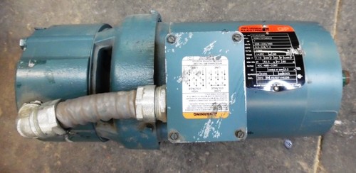 RELIANCE ELECTRIC MOTOR P14X7206, 1 HP, 1740 RPMS, W/ DODGE MOTOR BRAKE 031395 - Picture 3 of 10