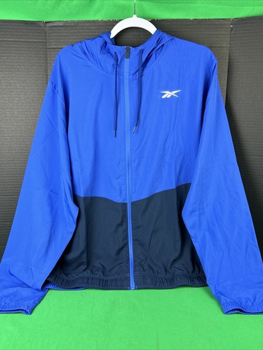 Reebok Men's Training Woven Jacket Size XL Vector Blue - Picture 2 of 4