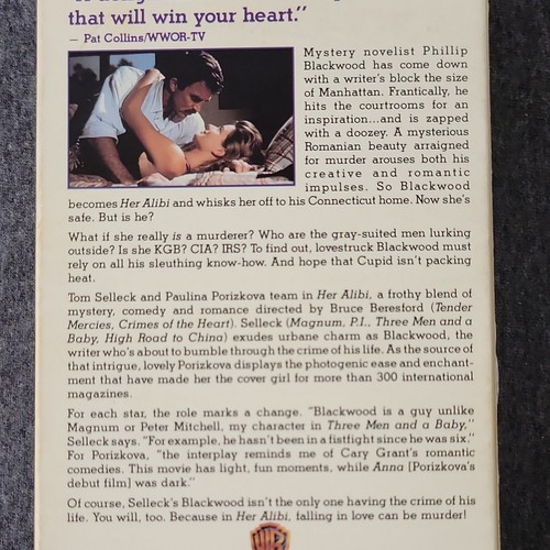 Her Alibi (VHS, 1998) Tom Selleck Paulina Porizkova Bruce Beresford - Picture 5 of 8