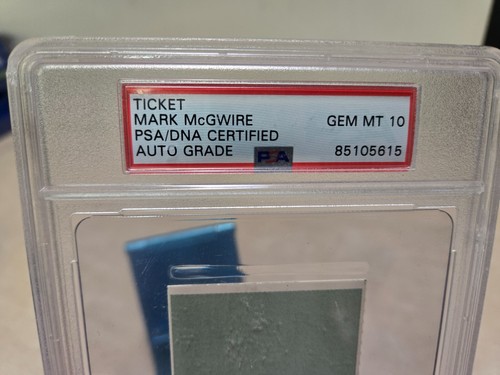 1988 Mark McGwire Signed World Series of Baseball Ticket PSA/DNA 10 GEM MINT - Picture 3 of 6