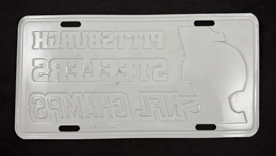 Placa de licencia de metal vintage de los Pittsburgh Steelers NFL Champs #1 Foto 2 de 2