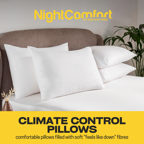 NightComfort Pack of 1, 2, 4 Microfibre Bed Pillows - Soft, Medium, Firm Support - Picture 56 of 56
