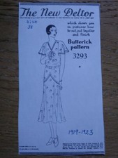 Antique Sewing Pattern 3293 Ladies Dress