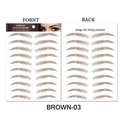 6D Waterproof Eyebrow Tattoo Sticker Stick On False Eyebrows Real Look Make ∠ - Picture 31 of 44