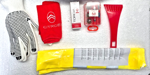 CITROEN Kit Triangle Cloth Jacket Torch Screwdriver Bulbs Scraper - Picture 1 of 10