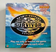 Survivor Game Show Outwit Outplay Outlast Board Game 99% Complete (Mattel, 2000)