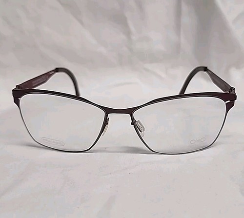 Cateye OVVO Optics 2754 Brick Color Handmade Titanium Eyeglass Frame 54/16/135 - Picture 2 of 7