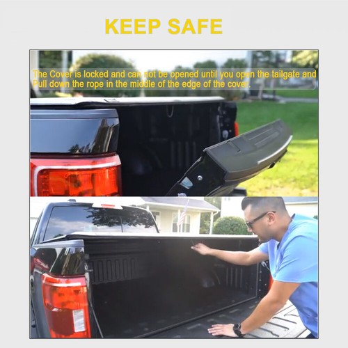 6ft Roll-Up Tonneau Cover For 2019-2022 Ford Ranger Truck BED w/LED Waterproof - Picture 5 of 11