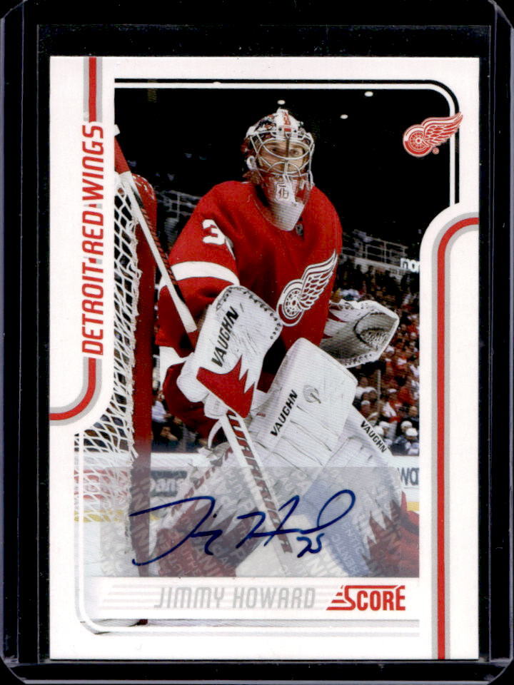 2011-12 Panini Score Jimmy Howard Score Signatures Auto #185 Red Wings