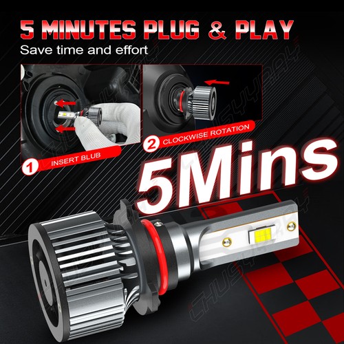 2x 9012 LED Headlight High/Low Beam 6500K Bulbs For Cadillac ATS 2013 2014-2019 - Picture 6 of 13