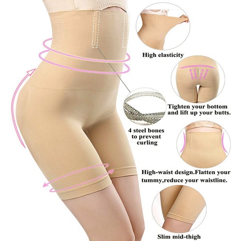 Women High Waist Tummy Control Waist Trainer Body Shaper Pants Butt Lift Panties - Picture 3 of 24