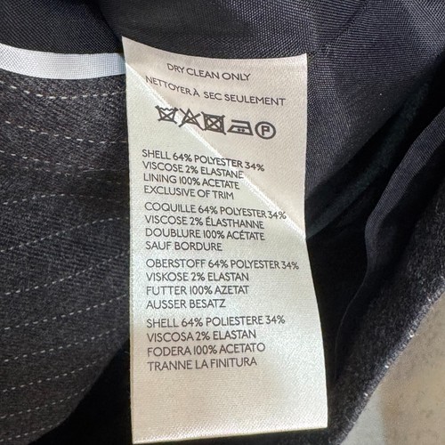 Anthropologie Maeve 80s Boxy Blazer Jacket Size Small Gray Pinstripe - Bild 9 von 9