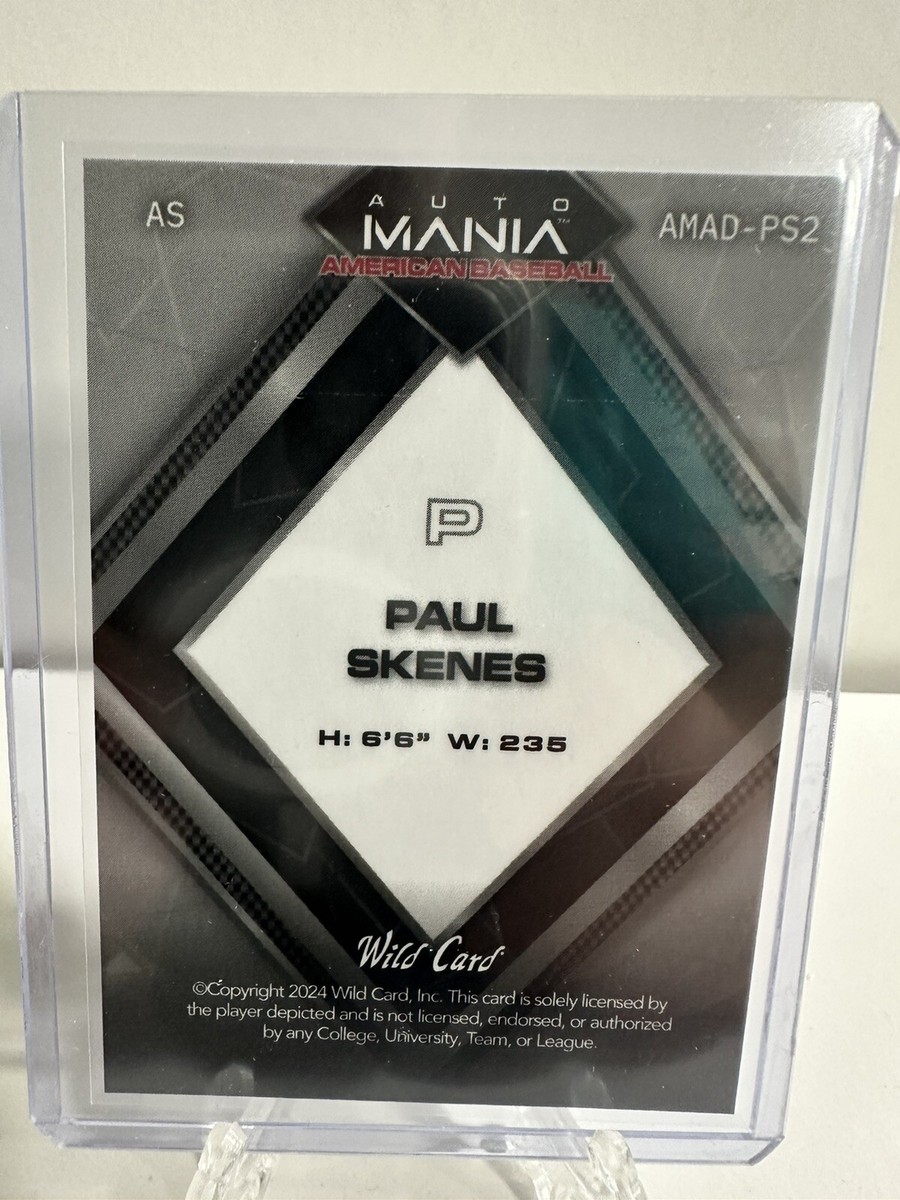 PAUL SKENES 2024 Wild Card Auto Mania American Baseball /10 #AMAD