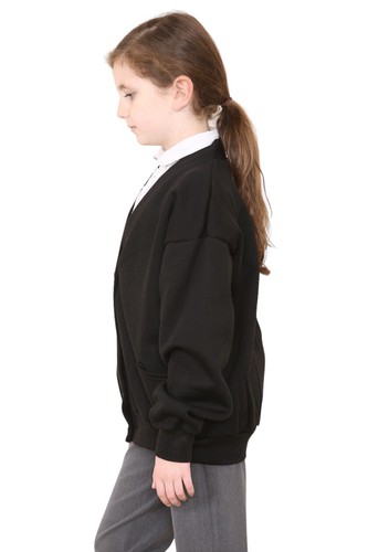 Soft Girls Cardigan Sweater School Uniform Fleece Made Front Button Closure - Picture 4 of 29