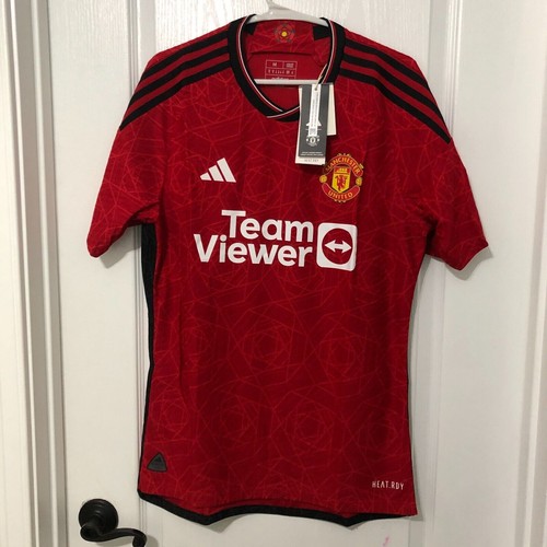 Adidas Womens Jersey M Red Slim Fit Team Viewer Manchester Heat.rdy United NWT