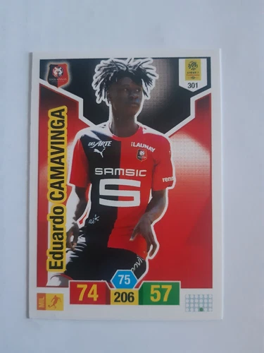 2019-20 Eduardo Camavinga League 1 Panini Foot adrenalyn # 301