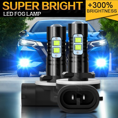 2X 881 886 889 894 896 898 8000K HID Cold Blue 50W LED Fog Lights Driving Bulbs
