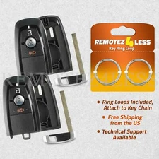 2 For 2020 Ford Escape Replacement Remote Fob Shell Case Pad Uncut Key Blade 3b