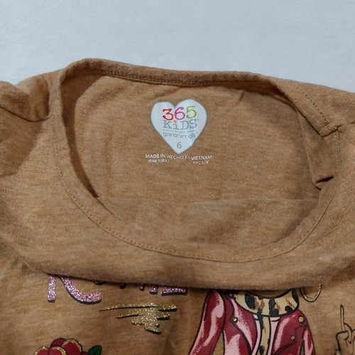 365 KINDER MÄDCHEN BRAUN ROCK UND ROYAL GRAFIK LANGARM T-SHIRT GRÖSSE 6 - Bild 5 von 6