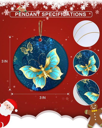 Butterfly Ornaments for Christmas Tree Butterfly Gifts for Women Indoor Hangi... - Picture 5 of 6