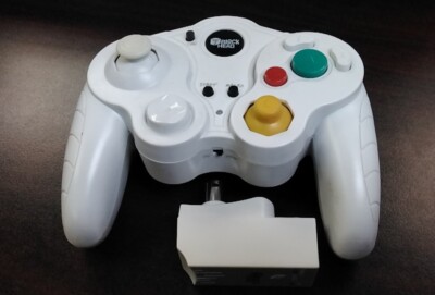 Block Head Wireless GameCube & Wii Controller With Dongle - White | eBay