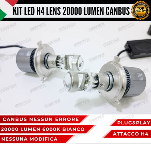 KIT LED H4 BI-LED LENS LENTICOLARE HONDA CIVIC 7G 6000K 20000 LUMEN CANBUS - Bild 2 von 11