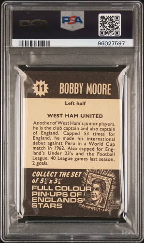 A&BC - 'Football Star Players' (1967) -  Bobby Moore (West Ham United) **PSA6** - Picture 2 of 2