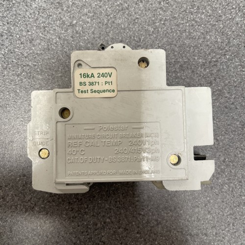 CRABTREE 40 AMP Typ 2 16kA MCB SCHUTZSCHALTER POLESTAR B40 40A Einphasig - Bild 3 von 6