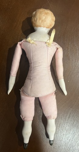 11” Antique doll, porcelain head/hands/legs with stuffed body, No Markings - Picture 6 of 7