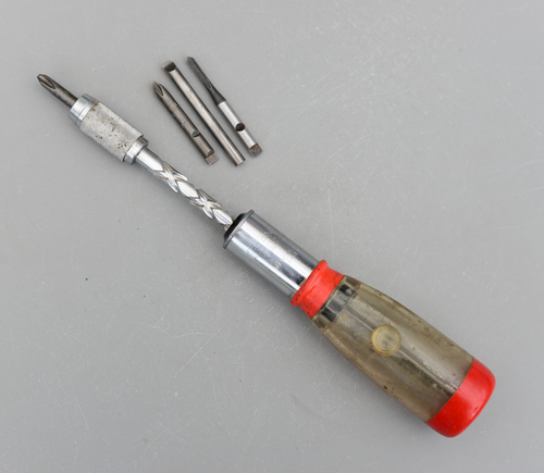 Vintage STANLEY "YANKEE" Handyman No 233H Ratchet Screwdriver 4 bits - Picture 2 of 3
