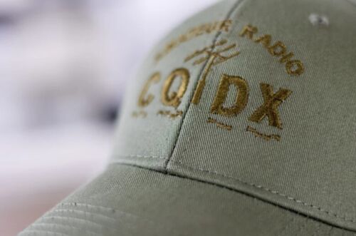 Gorra caqui con bordado CQ DX en la parte delantera y indicativo en la parte trasera radioaficionado - Imagen 2 de 12