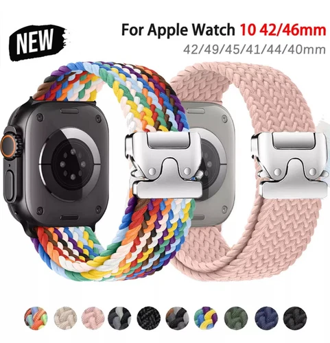 Lazo deportivo de nailon para Apple Watch Series 10 9 8 7 6 5 SE correa de tela pulsera deportiva - Imagen 2 de 68
