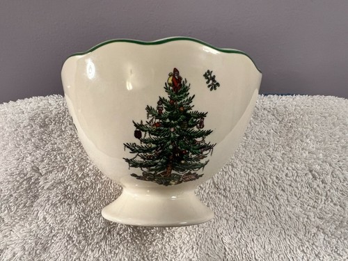 Spode Christmas tree footed bowl MAX6164 - Picture 1 of 9